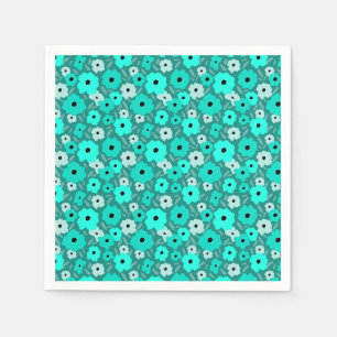 Customisable Scandinavia Doodle flower Napkin