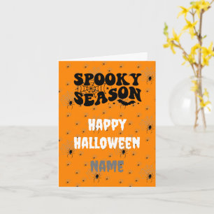Customisable Scary Spider Halloween designed Card