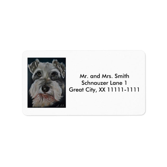 Customisable Schnauzer Address Labels (Front)