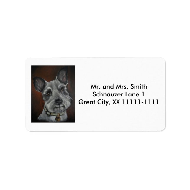 Customisable Schnauzer Address Labels No. 3 (Front)