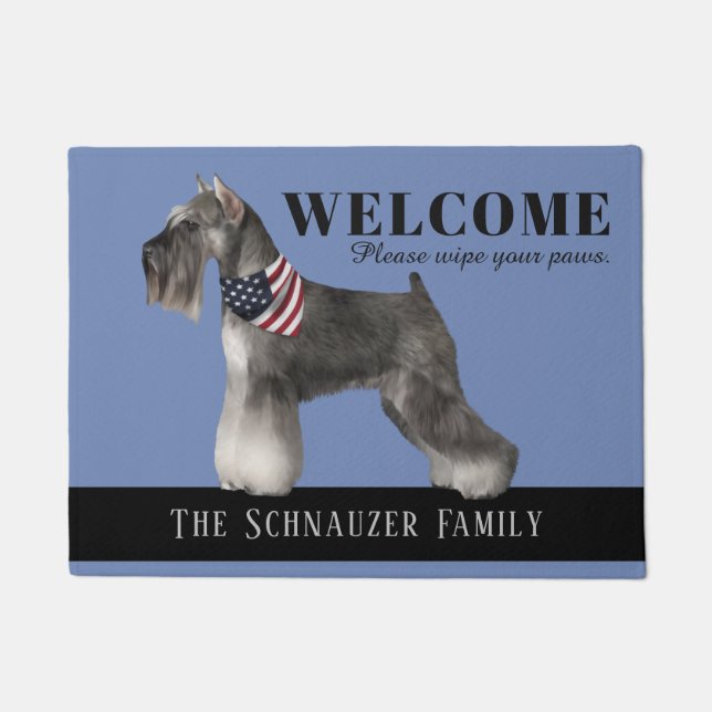 Customisable Schnauzer Doormat (Front)