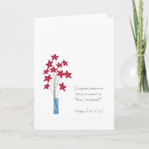 Customisable School Acceptance Congratulations Card