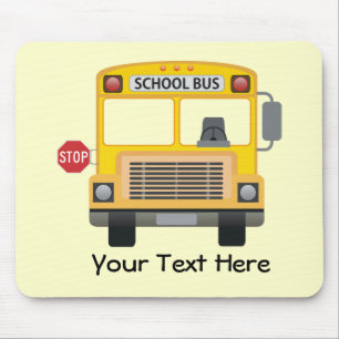 Customisable School Bus Mouse Pad