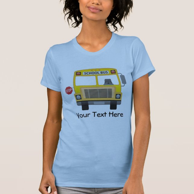 Customisable School Bus T-Shirt (Front)