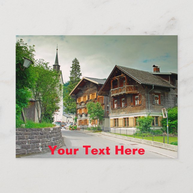 Customisable Schwarzenberg, Austria Postcard (Front)