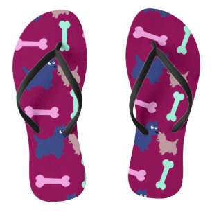 Customisable Scottish Terrier Puppy Choose Colour  Jandals
