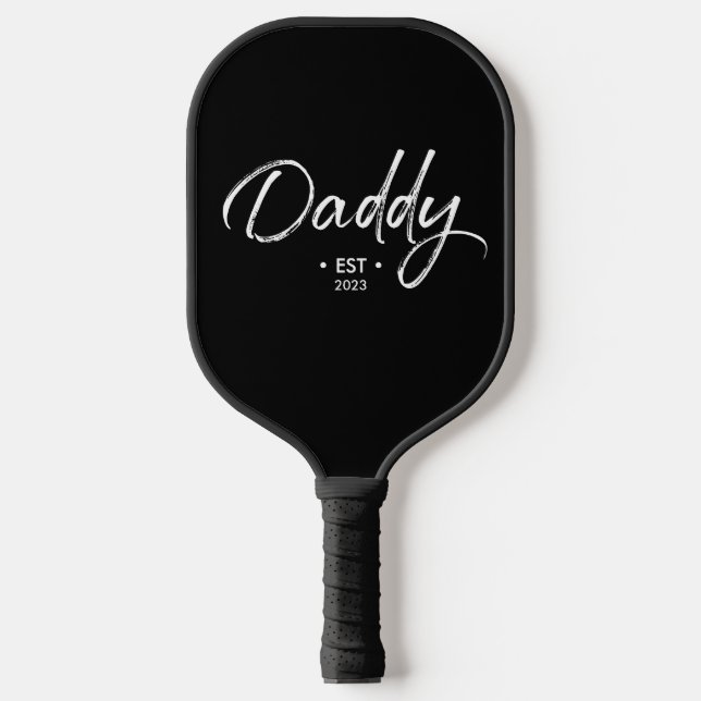 Customisable Script Daddy Established year  Pickleball Paddle (Front)