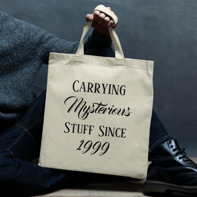 Customisable Script Vintage Style Gift Tote Bag (Creator Uploaded)
