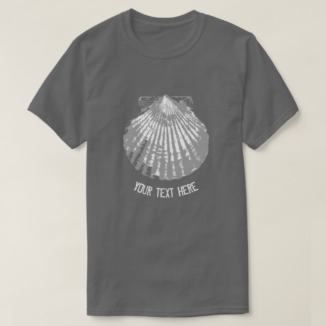 Customisable seashell distressed T-Shirt (Design Front)