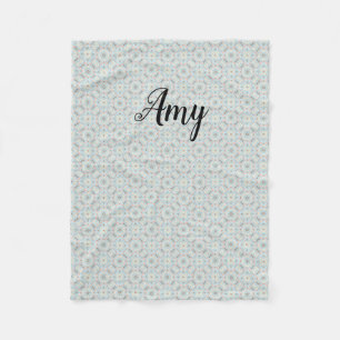 Customisable Seashell Pattern Fleece Blanket