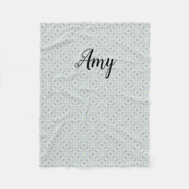 Customisable Seashell Pattern Fleece Blanket (Front)