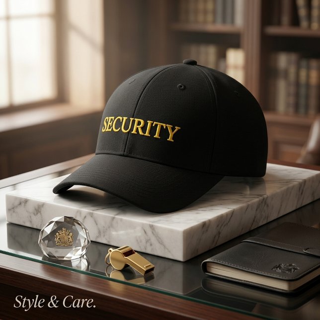 Customisable SECURITY Embroidered Hat (Customizable SECURITY Embroidered Baseball Cap)