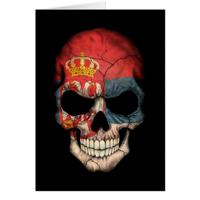 Customisable Serbian Flag Skull (Front)
