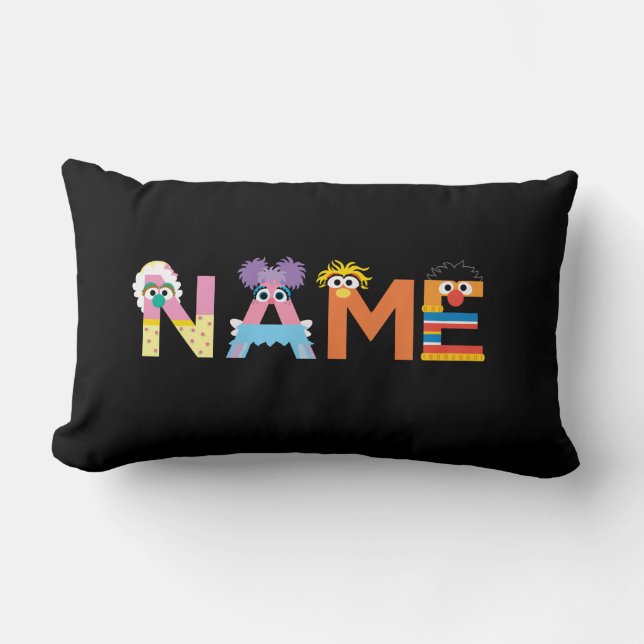 Customisable Sesame Street Alphabet Lumbar Pillow (Front)