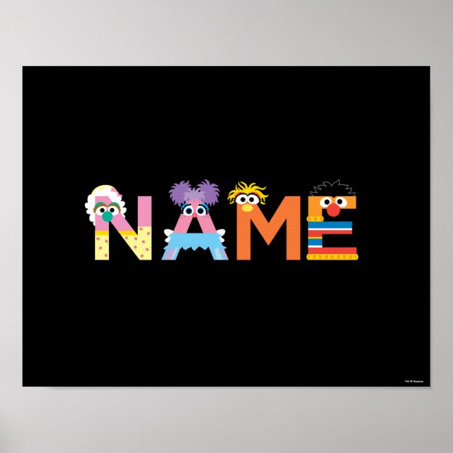 Customisable Sesame Street Alphabet Poster (Front)