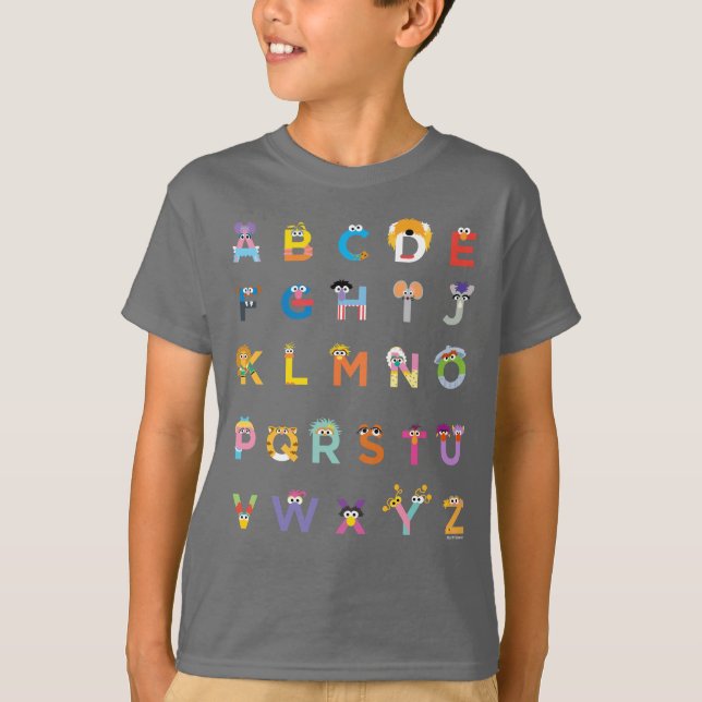 Customisable Sesame Street Alphabet T-Shirt (Front)