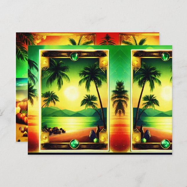 Customisable Shiny Designs with Gemstones Postcard (Front/Back)