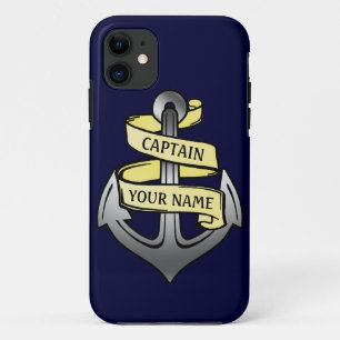 Customisable Ship Captain Your Name Anchor Case-Mate iPhone Case