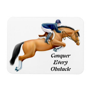 Customisable Show Jumper Equestrian Horse Premium Magnet