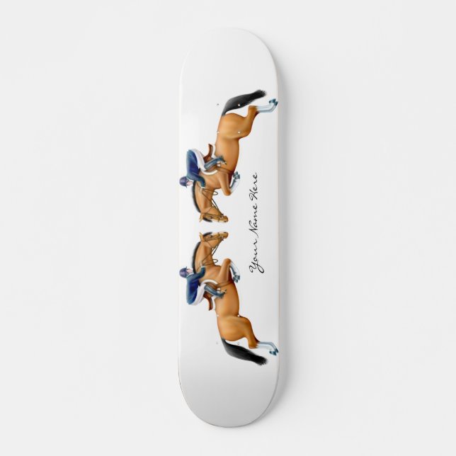 Customisable Show Jumper Horses Skateboard (Front)