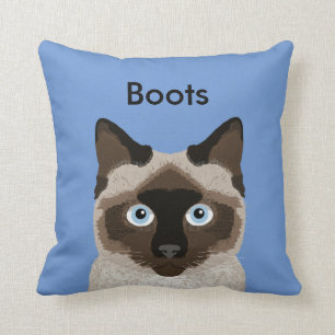 Customisable Siamese Cat Pillow - Cute Cat Pillow