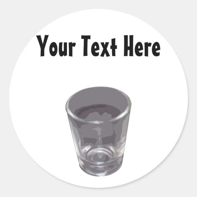 Customisable Silver Shot Glass Sticker (Front)