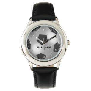 Customisable Silver Soccer Ball Watch