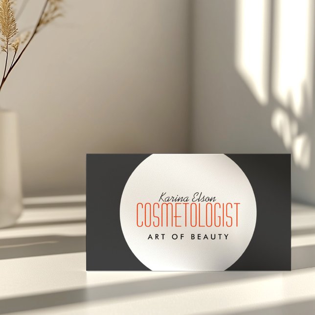 Customisable Simple Ball Cosmetologist Grey Card (Perfect for business)