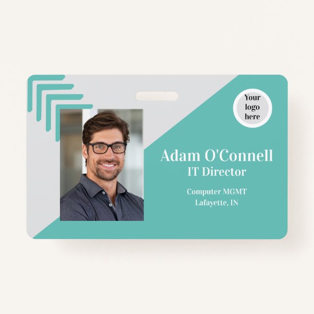 Customisable Simple Design Business ID Badge (Front)
