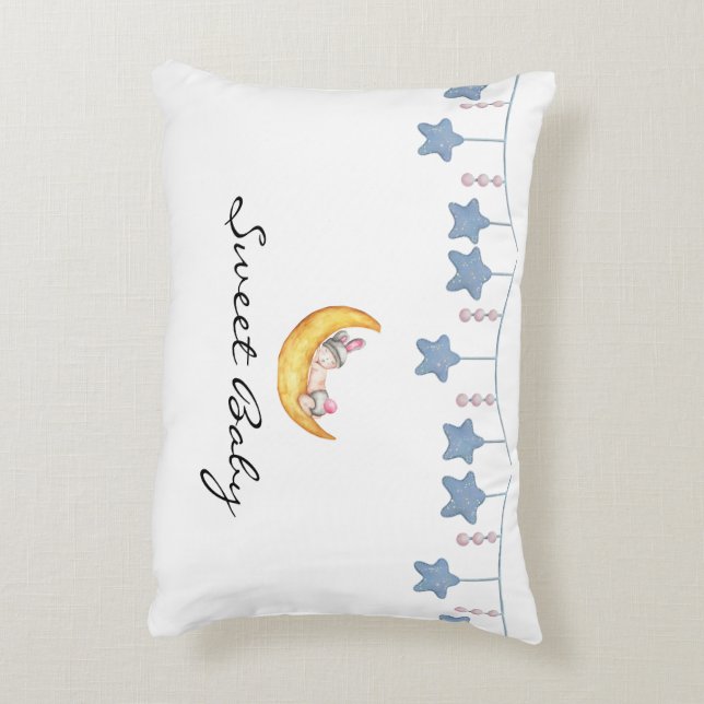 Customisable Simple Kids Bedroom Decorative Cushion (Back(Vertical))