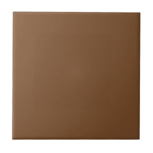 Customisable Simple Mid Brown Tile
