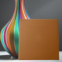 Customisable Simple Tan Brown Ceramic Tile