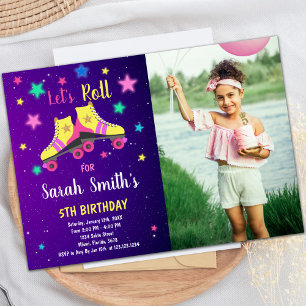 Customisable Skating Party Invitations for Kids