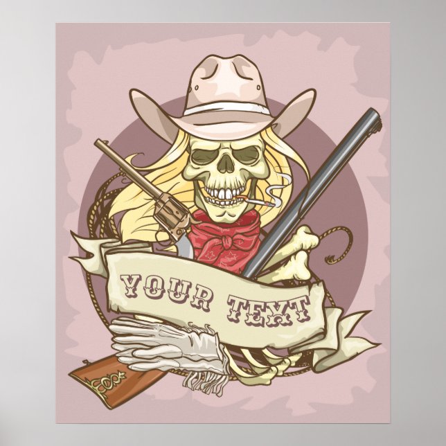 Customisable  Skull Poster (Front)