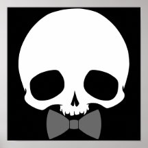 Customisable Skull with Bow Tie