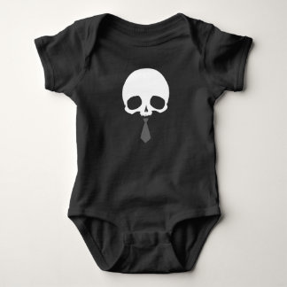 Customisable Skull with Tie Baby Bodysuit