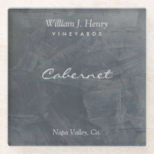 Customisable Slate Glass Wine Coasters