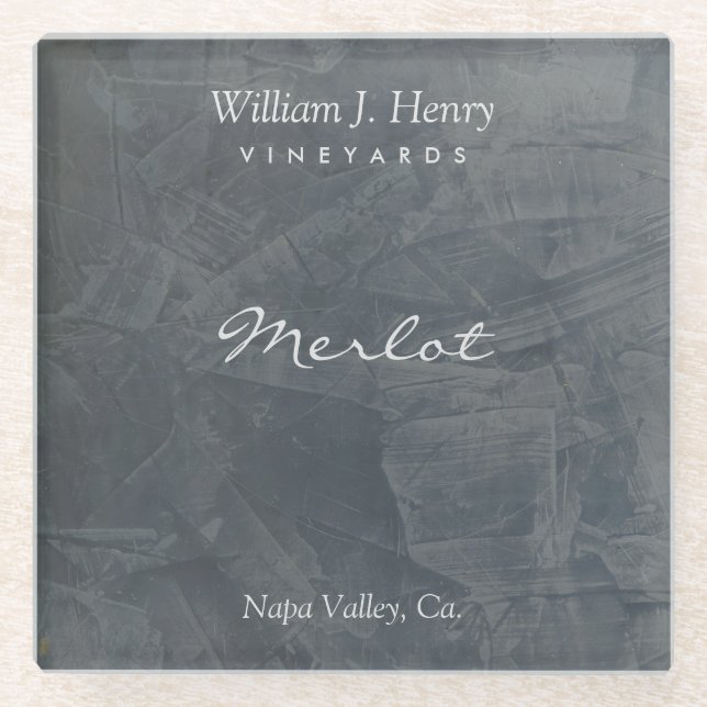 Customisable Slate Travertine Wine Coasters (Front)