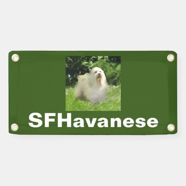 Customisable Small Havanese Banner (Horizontal)