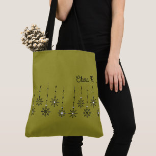 Customisable Snowflake Canvas Tote