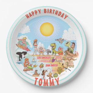 Customisable SoCal Birthday Plate