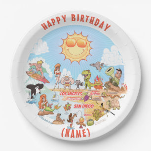 Customisable SoCal Birthday Plate