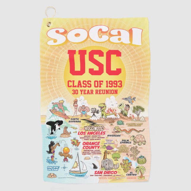 Customisable SoCal Golf Towel (Front)