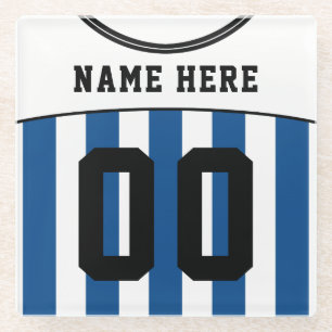 Customisable Soccer Football Jersey Glass Coaster