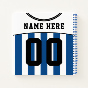 Customisable Soccer Football Jersey Notebook