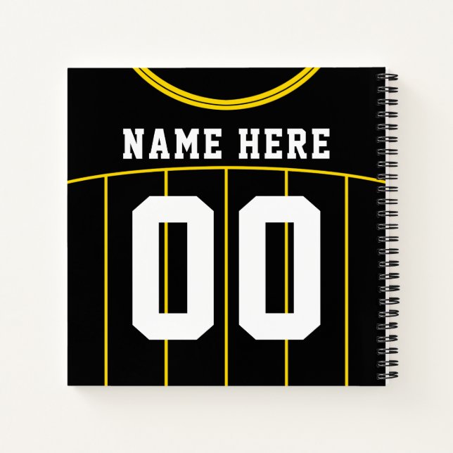 Customisable Soccer Football Jersey Notebook (Back)