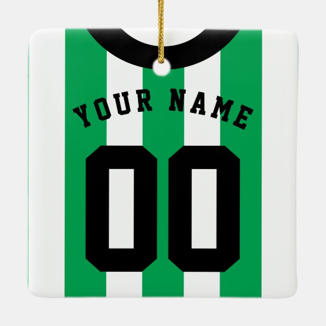 Customisable Soccer Rugby Jersey Ornament Template (Back)