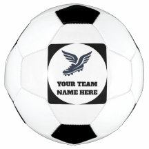 Customisable Soccer Team Winged Football Boot Logo