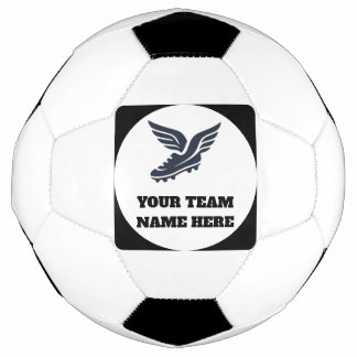 Customisable Soccer Team Winged Football Boot Logo Ball