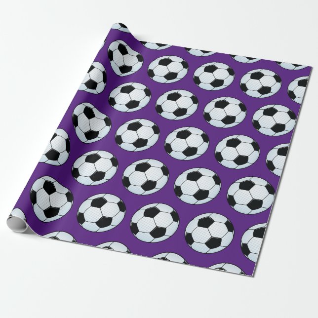 Customisable Soccer Wrapping Paper (Unrolled)